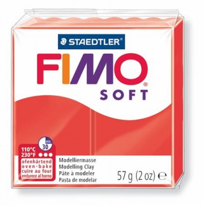 Gyurma, 57 g, égethető, FIMO "Soft", indián piros